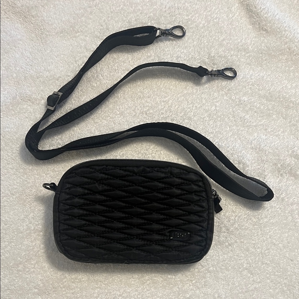 Lug Black Quilted Crossbody Bag